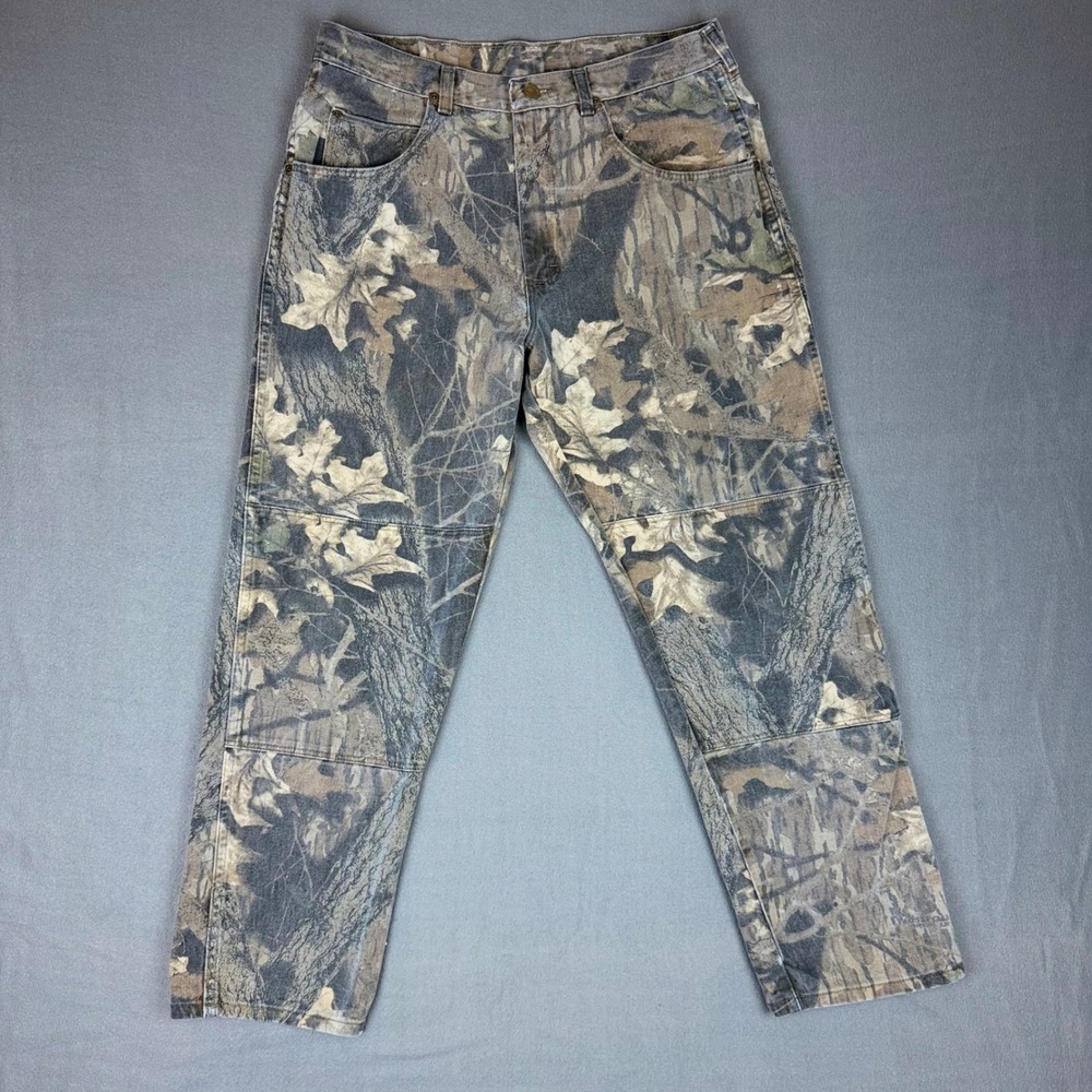 Wrangler Authentic Jeans Mens 34x30 Realtree Camo Straight Leg Denim‎ Pants